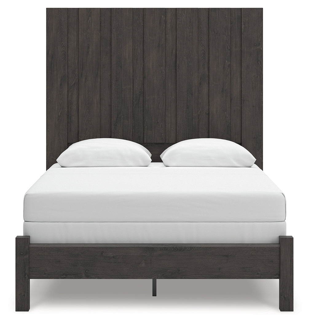 Fraluna Charcoal Queen Panel Bed, Dresser and Mirror - Ornate Home