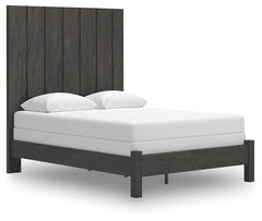 Fraluna Charcoal Queen Panel Bed, Dresser and Mirror - Ornate Home