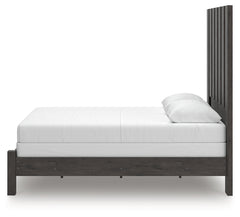 Fraluna Charcoal Queen Panel Bed, Dresser and Mirror - Ornate Home