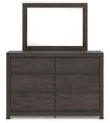 Fraluna Charcoal Queen Panel Storage Bed, Dresser and Mirror (Online Special Price) - Ornate Home
