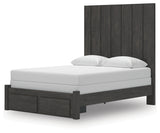 Fraluna Charcoal Queen Panel Storage Bed, Dresser and Mirror (Online Special Price) - Ornate Home