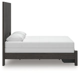 Fraluna Charcoal Queen Panel Storage Bed, Dresser and Mirror - Ornate Home