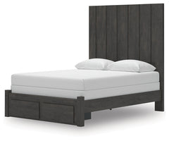 Fraluna Charcoal Queen Panel Storage Bed, Dresser and Mirror - Ornate Home