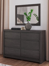 Fraluna Charcoal Queen Panel Storage Bed, Dresser and Mirror - Ornate Home