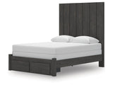 Fraluna Charcoal Queen Panel Storage Bed - Ornate Home