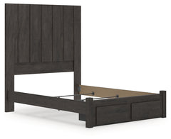 Fraluna Charcoal Queen Panel Storage Bed - Ornate Home