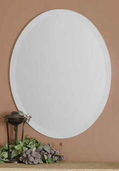 Frameless Vanity Oval Mirror - Ornate Home