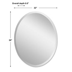 Frameless Vanity Oval Mirror - Ornate Home