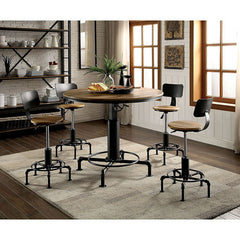 Fran Sand Black/Light Oak Dining Table - Ornate Home