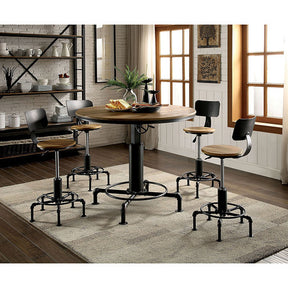 Fran Sand Black/Light Oak Dining Table - Ornate Home