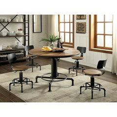 Fran Sand Black/Light Oak Dining Table - Ornate Home