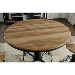 Fran Sand Black/Light Oak Dining Table - Ornate Home