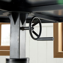 Fran Sand Black/Light Oak Dining Table - Ornate Home