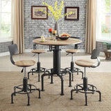 Fran Sand Black/Light Oak Wine Bar Table - Ornate Home
