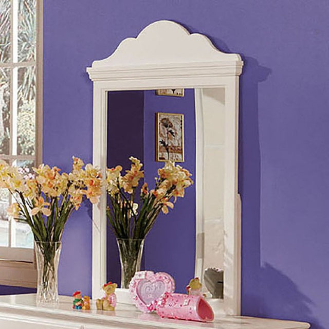 Frances Antique White Mirror - Ornate Home