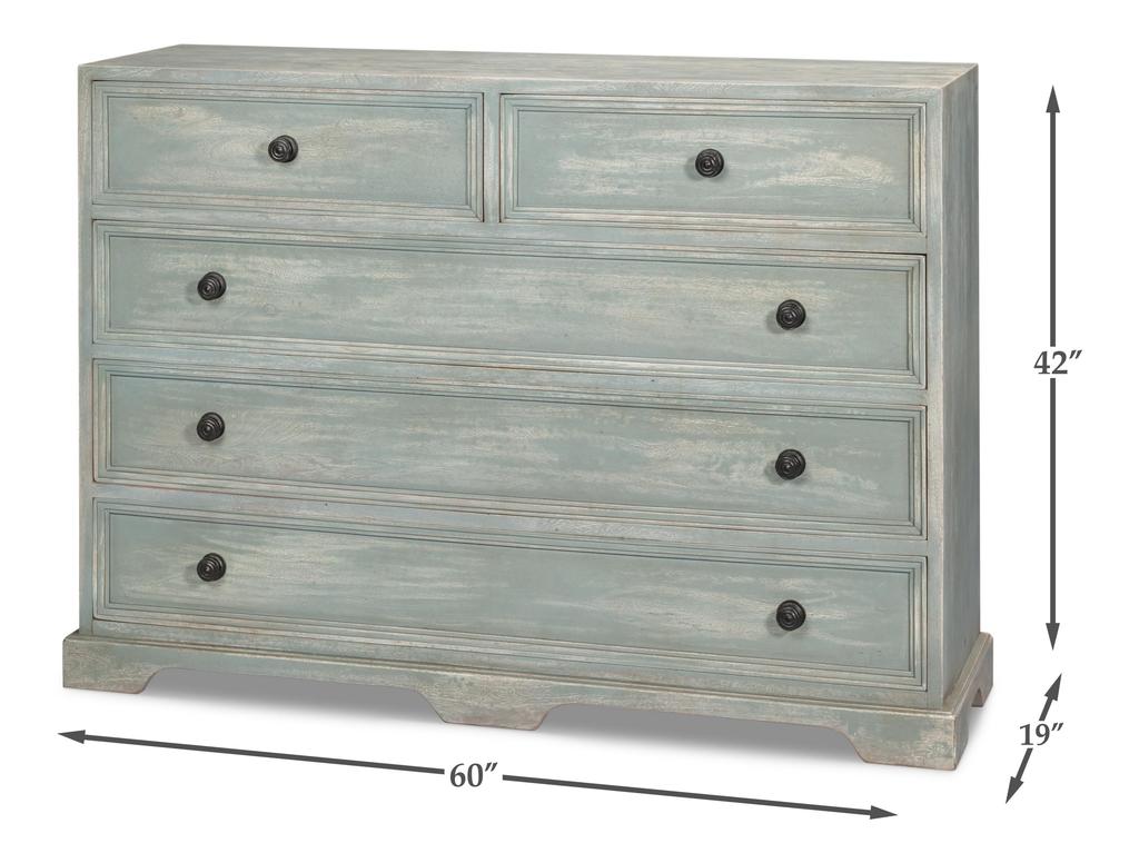 Frances Blue Chest Of Drawers - Ornate Home