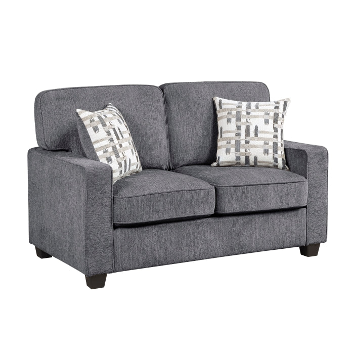 Frances Gray Loveseat - Ornate Home
