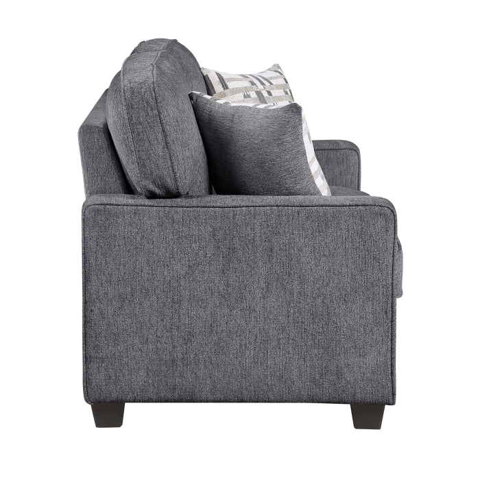 Frances Gray Loveseat - Ornate Home