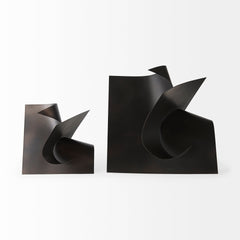Francesca Black 18.1"H Metal Sculptural Decorative Object