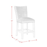 Francesca Blue Velvet Counter Side Chair (Set of 2) - Ornate Home