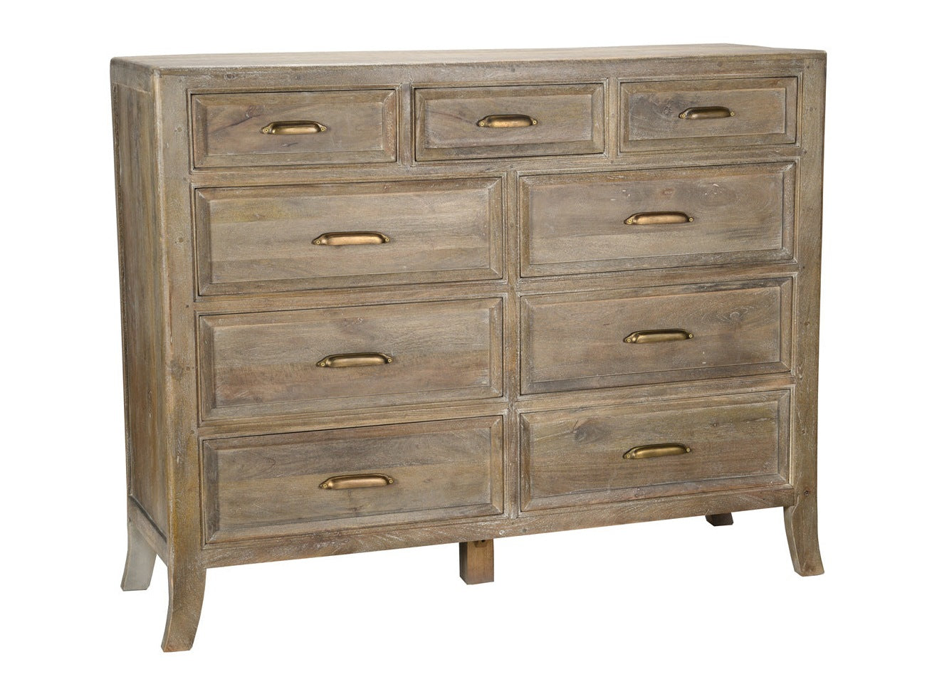 Francesca Distressed Brown Dresser - Ornate Home