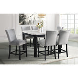 Francesca Gray Velvet Counter Side Chair (Set of 2) - Ornate Home