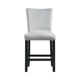 Francesca Gray Velvet Counter Side Chair (Set of 2) - Ornate Home