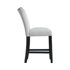 Francesca Gray Velvet Counter Side Chair (Set of 2) - Ornate Home