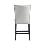 Francesca Gray Velvet Counter Side Chair (Set of 2) - Ornate Home