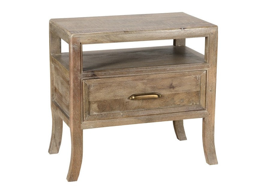 Francesca Vintage Taupe End Table - Ornate Home