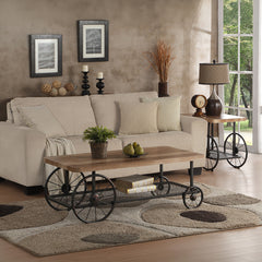 Francie Oak & Antique Gray Coffee Table - Ornate Home
