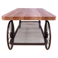 Francie Oak & Antique Gray Coffee Table - Ornate Home