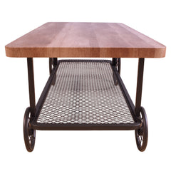 Francie Oak & Antique Gray Coffee Table - Ornate Home