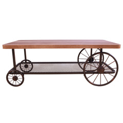 Francie Oak & Antique Gray Coffee Table - Ornate Home