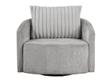 Francine Gray Swivel Chair - Ornate Home