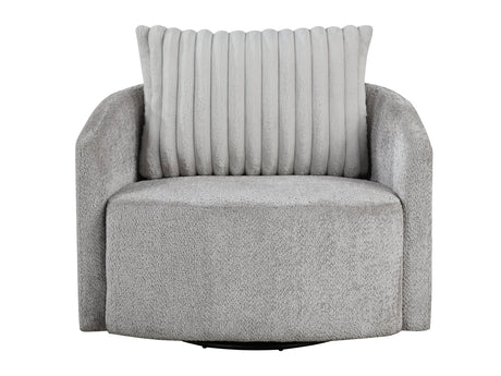 Francine Gray Swivel Chair - Ornate Home