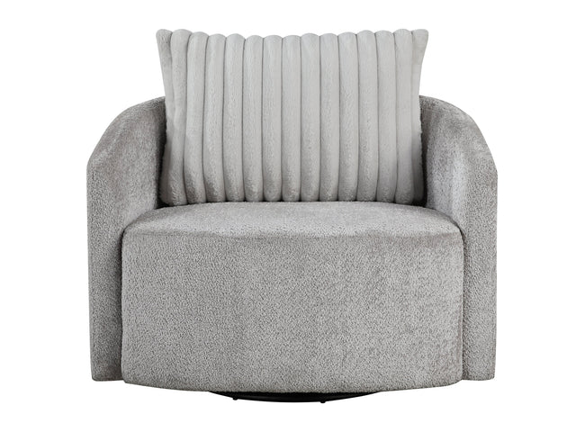 Francine Gray Swivel Chair - Ornate Home