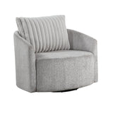 Francine Gray Swivel Chair - Ornate Home