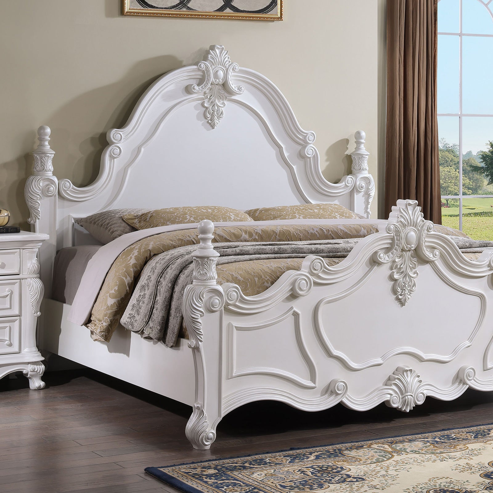 Francione White 4 Pc. Queen Bedroom Set - Ornate Home
