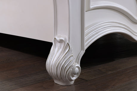 Francione White E.King Bed - Ornate Home