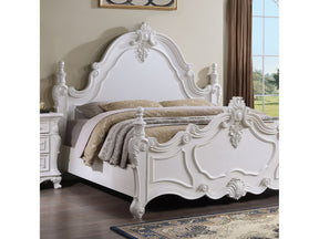 Francione White E.King Bed - Ornate Home