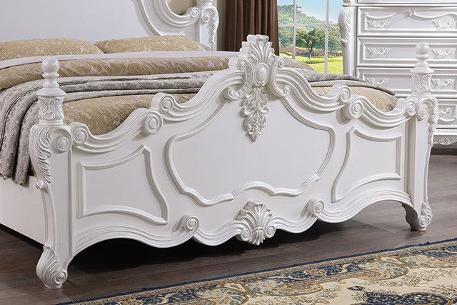 Francione White Queen Bed - Ornate Home