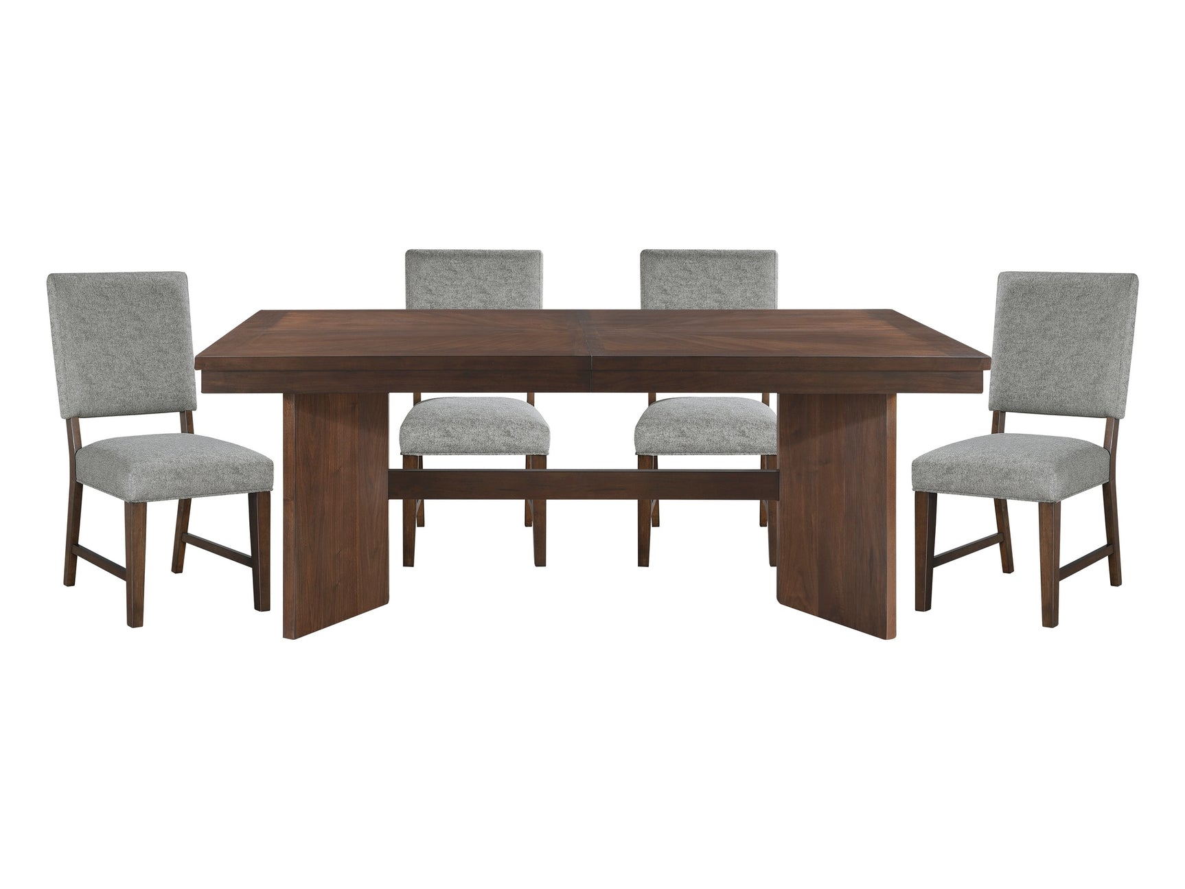 Franco Walnut/Gray 5-Piece Dining Table Set - Ornate Home