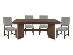 Franco Walnut/Gray 5-Piece Dining Table Set - Ornate Home