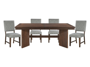 Franco Walnut/Gray 5-Piece Dining Table Set - Ornate Home