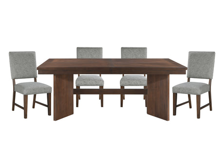 Franco Walnut/Gray 5-Piece Dining Table Set - Ornate Home