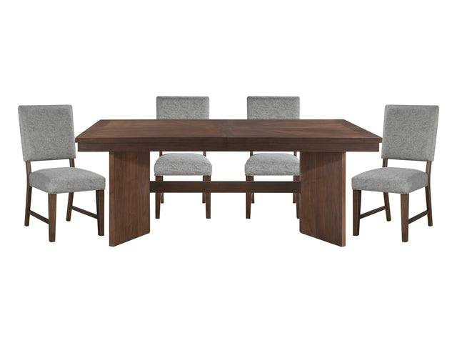 Franco Walnut/Gray 5-Piece Dining Table Set - Ornate Home