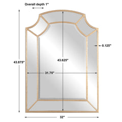 Francoli Gold Arch Mirror - Ornate Home