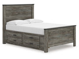 Frandern Black/Gray Full Panel Bed with Storage (Online Special Price) - Ornate Home