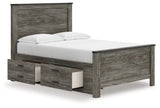 Frandern Black/Gray Full Panel Bed with Storage (Online Special Price) - Ornate Home